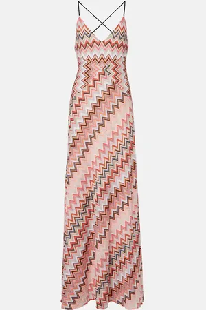 Missoni Abito lungo in misto cotone a zig-zag