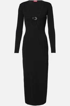 Staud Abito midi Murphy in maglia a coste