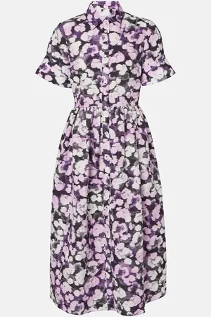 Erdem Abito chemisier con stampa floreale