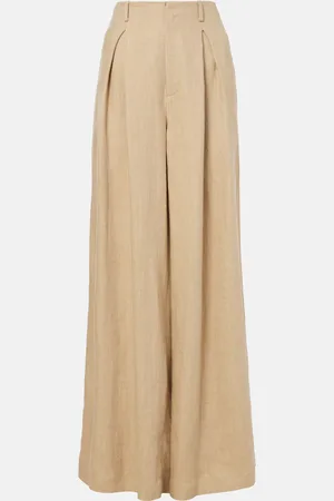 Ralph Lauren Pantaloni a gamba larga Greer in seta e lino