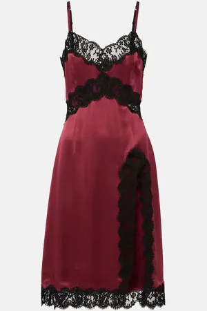 Dolce & Gabbana Abito midi in misto seta e cotone