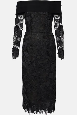 Oscar de la Renta Abito midi Orchid in guipure