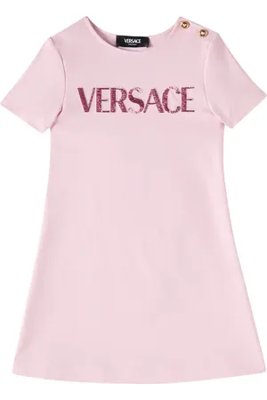 VERSACE Abito in jersey con logo