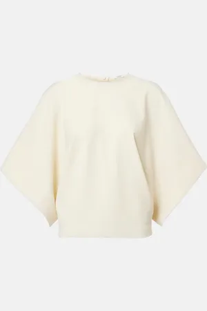 Fforme Top Tenley in crêpe di misto lana
