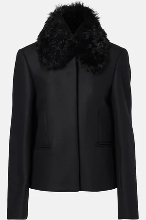 Totême Giacca in misto lana con shearling