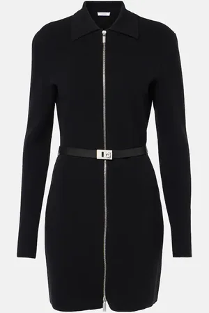 Salvatore Ferragamo Abito chemisier con cintura e zip