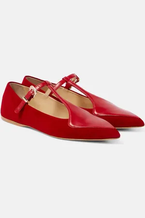 GABRIELA HEARST Ballerine Mary Jane Liv in suede e pelle