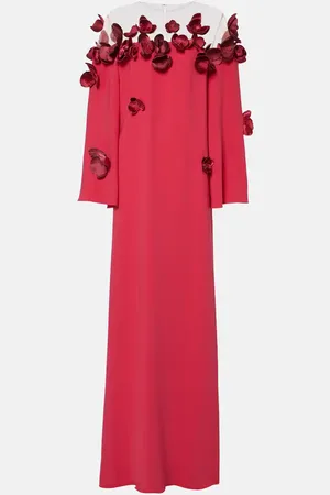 Oscar de la Renta Abito lungo Orchid in georgette