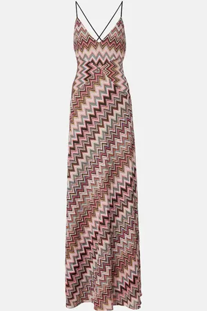 Missoni Abito lungo in misto cotone a zig-zag