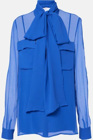 Costarellos Blusa in georgette di seta