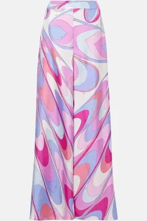 Puccini Pantaloni Iride in twill di seta