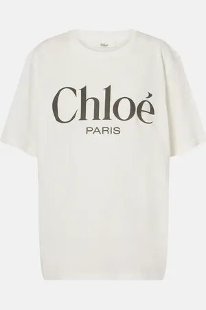 Chloé Chloé T-shirt in jersey di cotone con logo