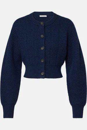 EMILIA WICKSTEAD Cardigan cropped Albert in lana
