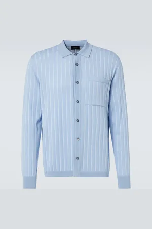 BRIONI Cardigan in cotone, seta e lino