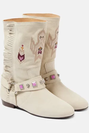 Isabel Marant Stivaletti Siani in suede con frange