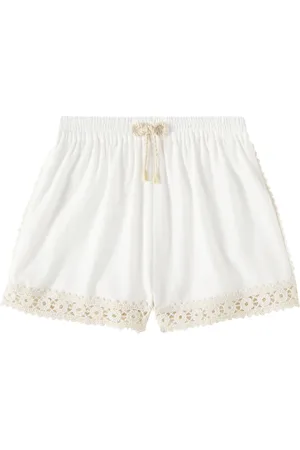 ZIMMERMANN Shorts Wylie in cotone con crochet