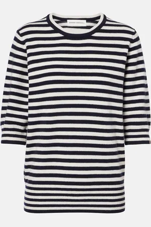 EXTREME CASHMERE Top N°63 Well in misto cashmere a righe