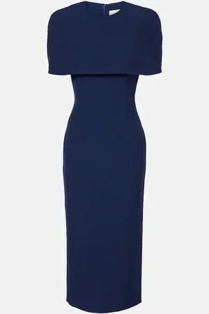 Roland Mouret Abito da cocktail in crêpe con mantella