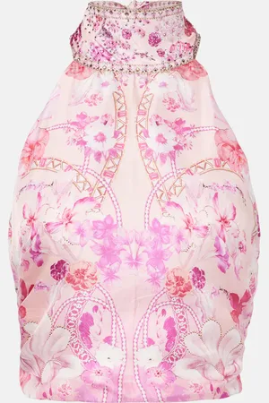 Camilla Top in seta con scollo all’americana