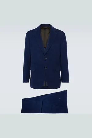 BRIONI Abito in cotone e cashmere a coste