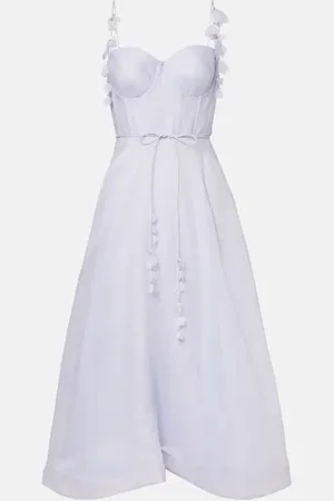 ZIMMERMANN Abito bustier Natura in lino e seta