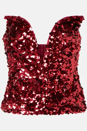 Self-Portrait Corsetto con paillettes