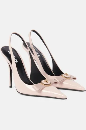 VERSACE Pumps slingback Gianni Ribbon 85 in vernice