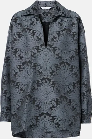 Max Mara Top Anemone in jacquard di misto lana