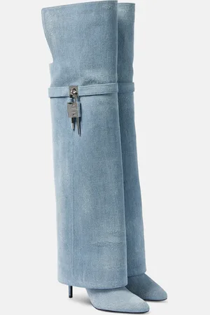 Givenchy Stivali cuissardes Shark Lock Stiletto in denim