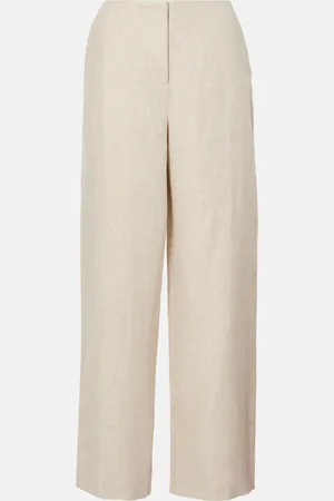 FAITHFULL THE BRAND Pantaloni a gamba larga Meave in lino