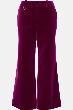 Chloé Chloé Pantaloni bootcut cropped in velluto