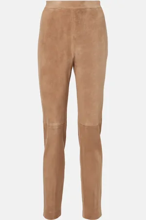 Max Mara Pantaloni slim Amleto in suede