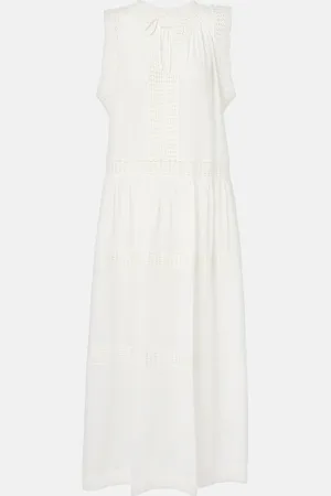 ULLA JOHNSON Copricostume Thalia in cotone e crochet