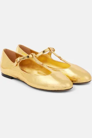 Chloé Chloé Ballerine Mary Jane Marcie in pelle metallizzata