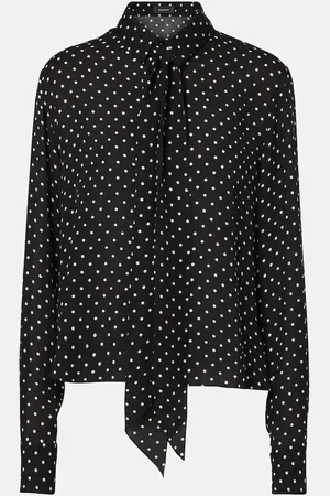 WARDROBE.NYC Blusa in seta a pois