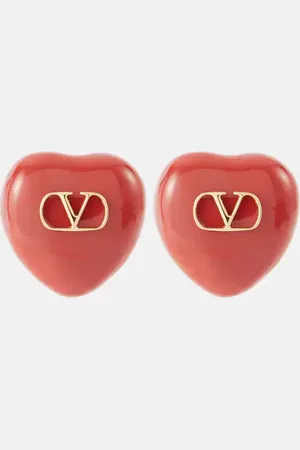 VALENTINO Orecchini a clip Coeur Royal in smalto