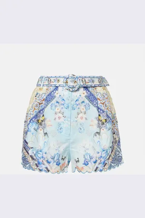 Camilla Shorts in lino con stampa floreale