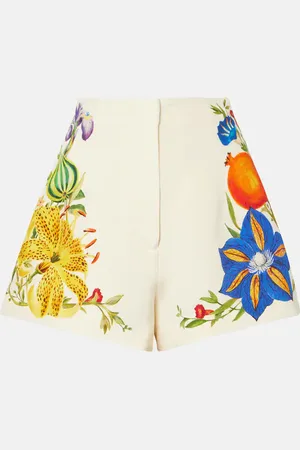 ALÉMAIS Alémais Shorts Flores a vita alta con stampa