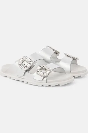 Roger Vivier Sandali in pelle metallizzata