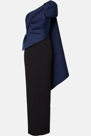 Roland Mouret Abito lungo monospalla in taffetà