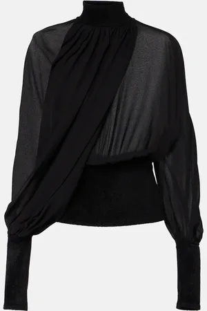 Alaïa Alaïa Blusa drappeggiata in georgette