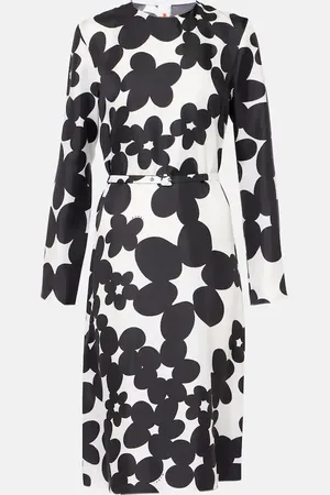 Marni Abito midi in seta con stampa