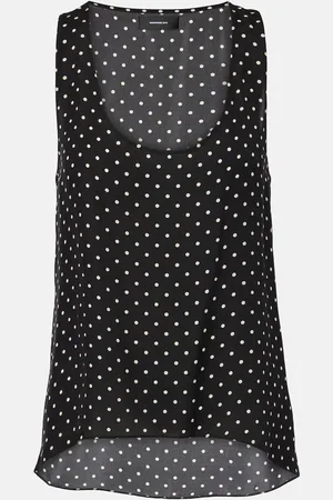 WARDROBE.NYC Tank top in seta a pois