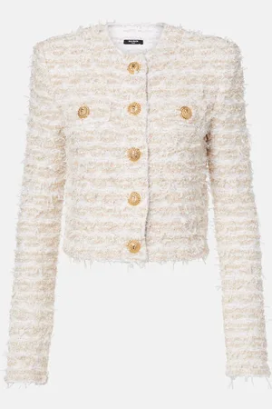 Balmain Giacca cropped in tweed
