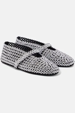 Alaïa Alaïa Ballerine in suede con borchie