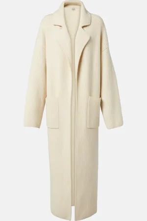 Totême Cappotto in maglia di misto lana a coste