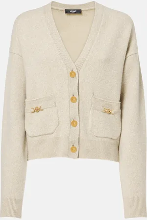 VERSACE Cardigan in lana e cashmere