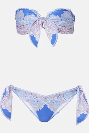 ZIMMERMANN Bikini Maxine Scarf Tie con stampa