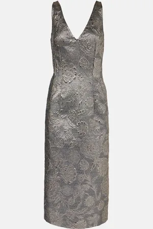 Totême Abito da cocktail in broccato con stampa