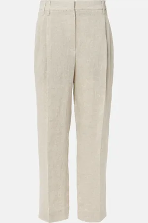 Brunello Cucinelli Pantaloni regular in misto lino